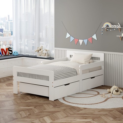 Wooden single bed toddler - wooden,