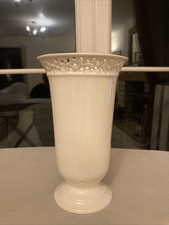 Royal Creamware Cream Vase With Perforated Rim 20cm Height