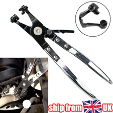 Angled 45° Swivel Jaw Locking Car Pipe Hose Clamp Pliers Fuel Coolant Clip Tool