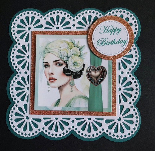 Large luxury art deco lady - large,