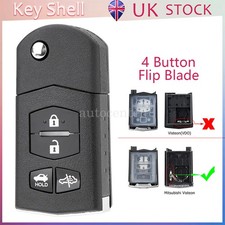 4 Button Car Flip Key Fob Case