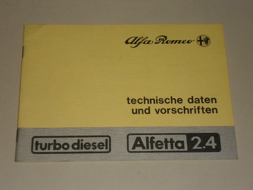 Manual technical data alfa - technical,