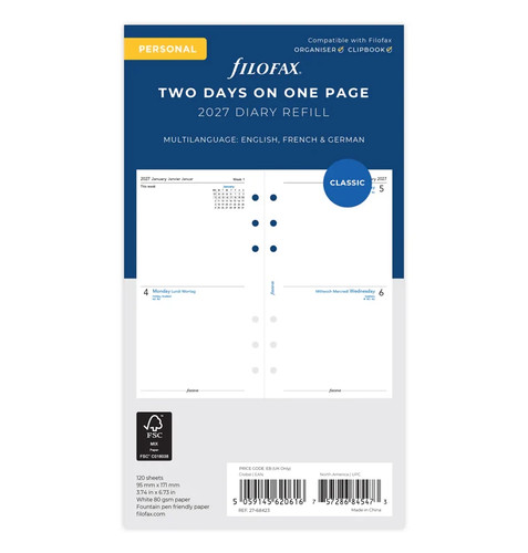 Filofax 2027 personal diary - filofax,
