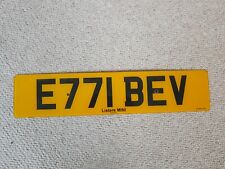 E771 BEV Private number plate.