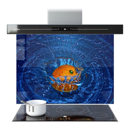 Kitchen glass splashback - kitchen,