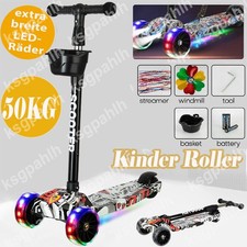NEW Kids Scooter Folding Kick 3 Wheel Scooter for Toddlers with Light Up Wheels