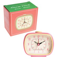 Rex London PINK RETRO STYLE ALARM CLOCK 