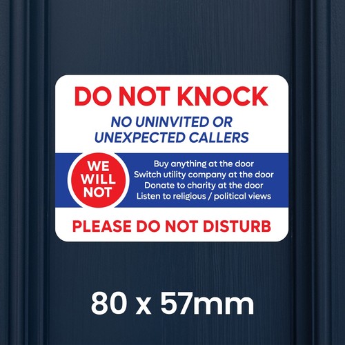 Stop cold callers sticker - stop, |