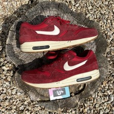 Classic Nike Air Max 1 Gym Red Burgundy Sail Gum UK9.5 EU44.5 CM28.5 US10.5
