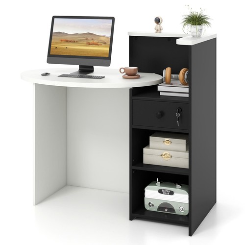 Costway reception desk front - costway,