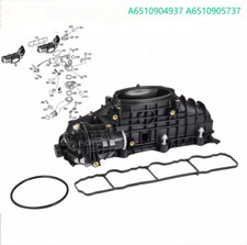 Intake Manifold & Actuator Motor For Mercedes W906 OM651 A6510904937 A6510905737
