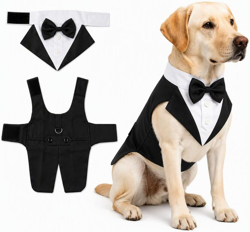 Dog tuxedo formal suit set - tuxedo,