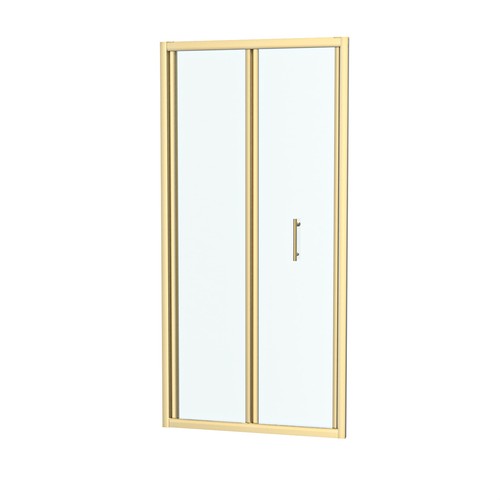900mm brushed brass fold - 900mm, bi-fold