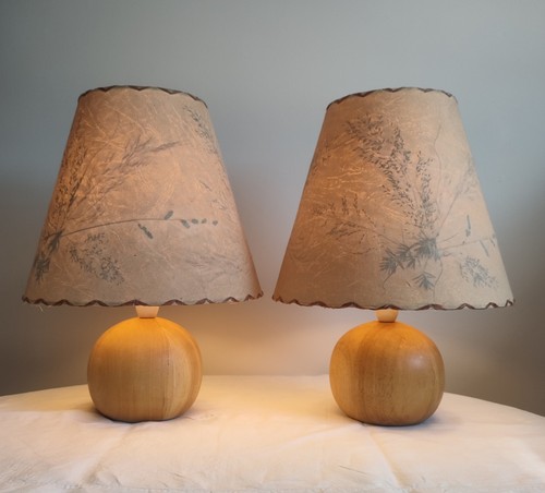 Pair vintage blonde - blonde, wood