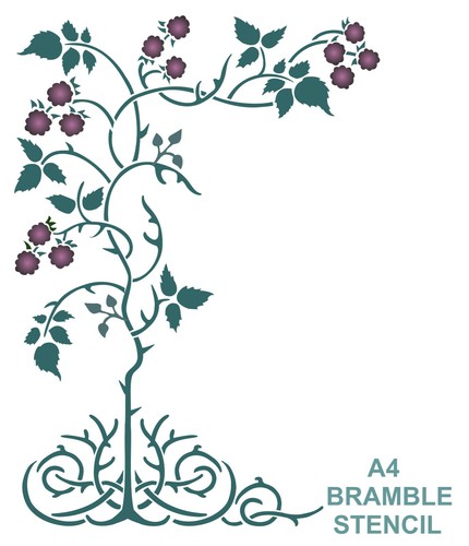 Art nouveau corner stencil - art,