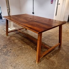 8-10 Person Solid Wood Industrial Meeting/Boardroom Table (Delivery Available)