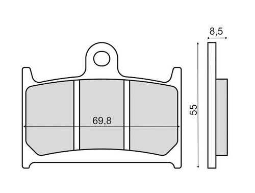 Front sintered brake - front, pads