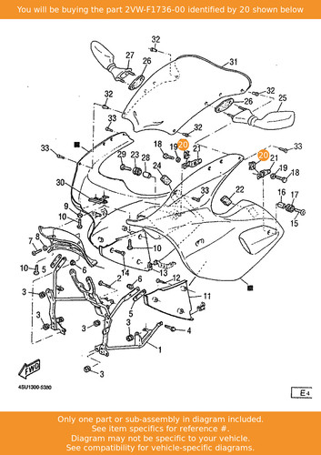 Yamaha nut plate 2vw - yamaha, 2vw-f1736-00