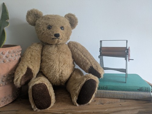 Vintage old large teddy - vintage,
