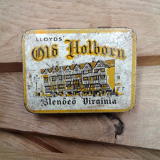 Vintage LLOYD'S Old Holborn tobacco tin. Hinged lid works fine. clean condition.