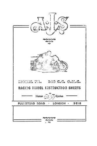 1960 ajs instruction - 7r,