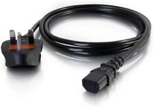 1M/2M Universal IEC Kettle Lead Power Cable 3 Pin UK Plug PC Monitor C13 Cord