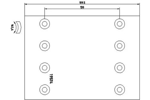 Brake shoe set - , 1957428