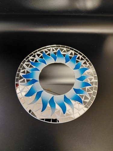 Round mosaic wall mirror - mosaic,