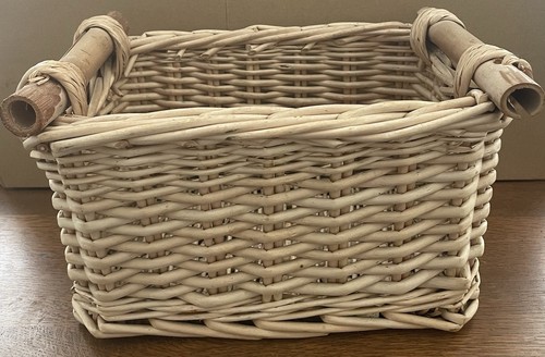 Wicker storage basket wooden - basket,