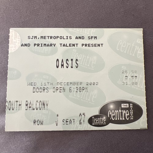 Oasis original ticket - original,