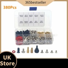 380 Pcs Computer Screw Assortment Kits, PC Motherboard Spacers Screws #6-32 Male