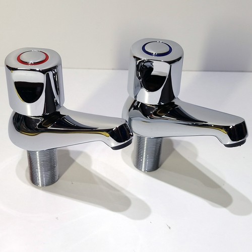 Chrome basin taps pair - pair, hot