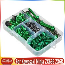 For Kawasaki Ninja ZX6R 177Pcs Motorcycle Fairing Bolt Bodywork Screws Kit Nut