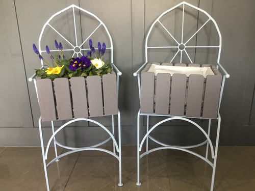 Unique wrought iron planter - wrought,