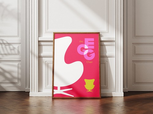 Iconic egg chair vector - iconic,