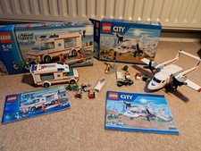 LEGO City Hospital Ambulance 4431 & Plane 60116 with Instructions and boxes