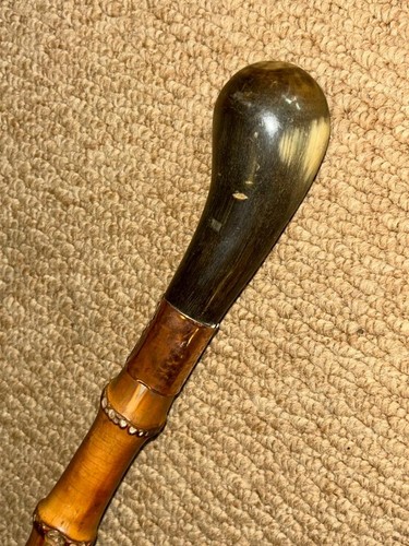 Antique whangee bamboo walking - antique,