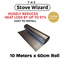 Foil Insulation Radiator Reflector Heat Barrier Energy Saving Wrap 10m Roll