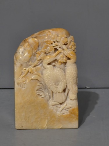 Asian chinese cranes soapstone - asian,