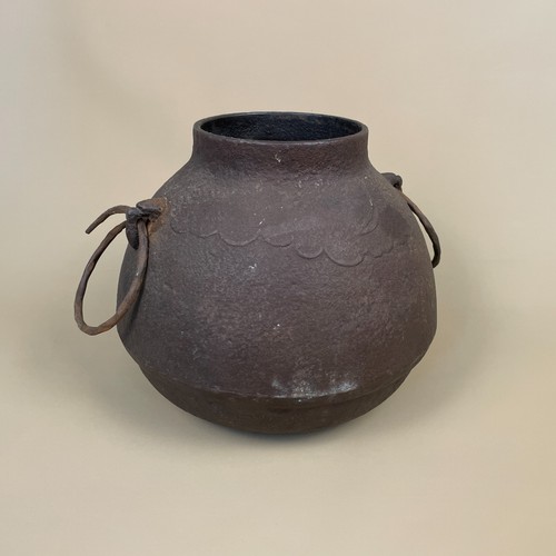 Antique cast iron cauldron pot - iron,