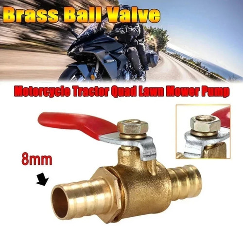 Line fuel tap brass 8mm - brass,