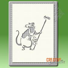 Banksy Rat Painter Stencil ---