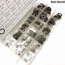 720 x CARBON STEEL ASSORTED SPRING INTERNAL EXTERNAL TOOTH  SERRATED WASHERS 