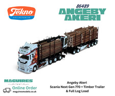 Tekno | 86489 Angeby Akeri Scania Next Gen 770 + Timber Trailer 1:50 Scale Model
