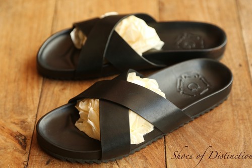 Grenson black leather sandals - grenson,