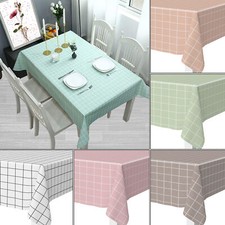 Gingham Small Check Tablecloth Wipe Clean PVC Vinyl Oilcloth Table Cover