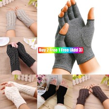 Anti Arthritis Gloves Soft Mittens Arm Warmer Protected Fingerless Knitted Glove