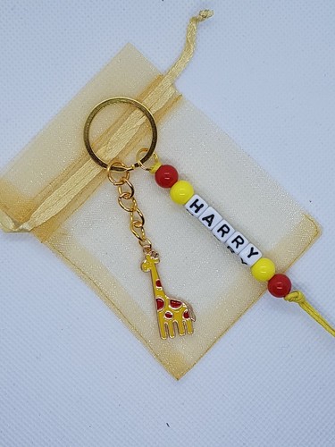 Personalised giraffe keyring - ,