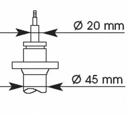 Shock absorber front axle top - absorber,