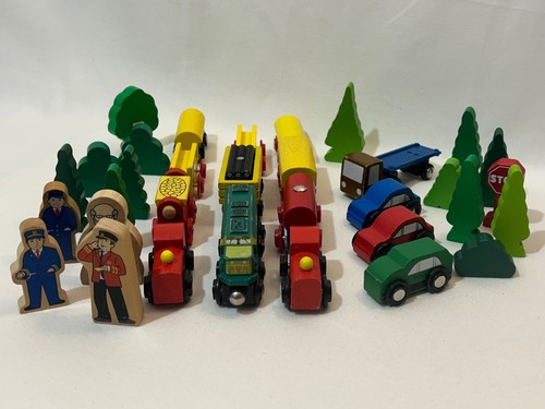 Trains trees trucks carriages - trains,